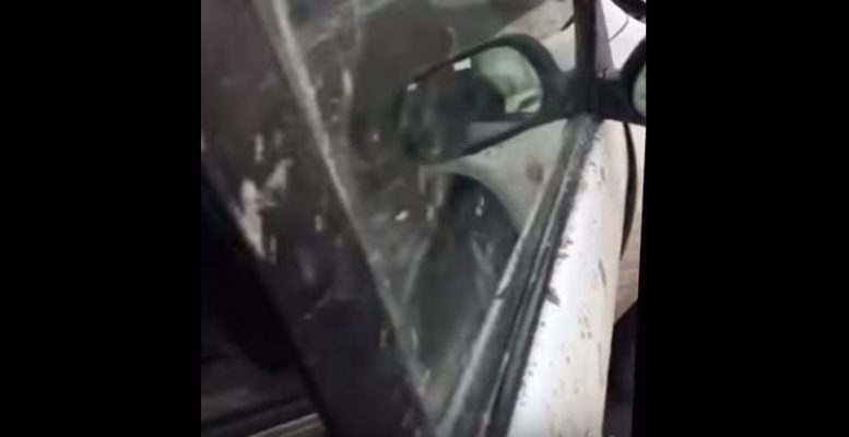 Lauku sieviete uz automazgātavu pilsētā atdzina savu auto. Ieraugot salonu, darbinieki to nofilmēja un ielika video internetā (VIDEO)