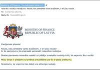 Finanšu ministrija brīdina nevērt vaļā e-pastus par it kā nenomaksātiem nodokļiem
