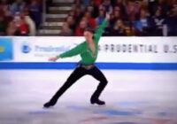 VIDEO: Daiļslidotājs izpildīja “īru deju” uz ledus, pēc kuras visa zāle sajūsmā piecēlās kājās