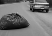 Apstājās sveša automašīna, un kāds izmeta melnu atkritumu maisu: pēkšņi maiss sāka kustēties