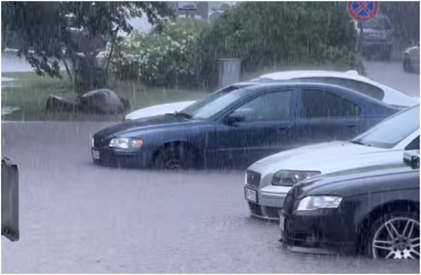 Saldus un Kuldīga pludo! Meteorologs Martins Bergšteins publisko video liecības no šodienas dabas stihijām, kas gaidāmas visā Latvijā