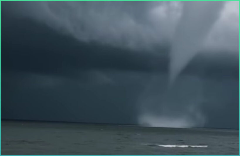 Meteorologs Toms Bricis publicē kadrus no šodien redzētā iespaidīgā virpuļviesuļa Saulkrastos (+ VIDEO)
