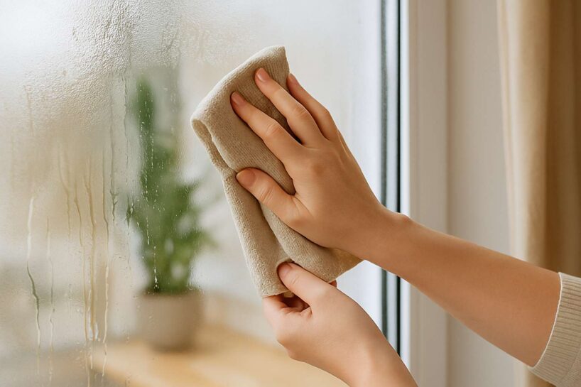 Kondensāts beigs krāties uz logiem, ja tos noslaucīsi ar vienu pavisam parastu virtuves lietu