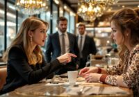 “Tu izlēji kafiju uz manām kurpēm, tev par to būs jāatstrādā,” teica kliente – pēc minūtes viņa nobālēja, kad pienāca viņas vīrs un teica šo