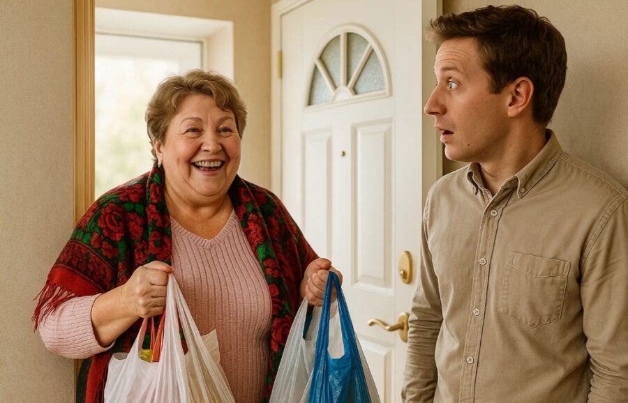 Amerikānim nācās palikt kopā ar sievasmāti latvieti trīs dienas; otrajā dienā viņam nācās darīt to kas nepatīk