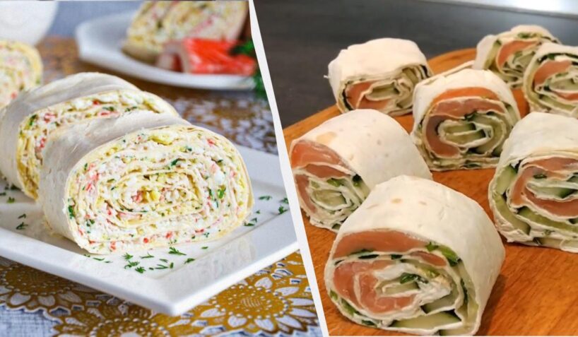 Garšu pilnā lavaša uzkoda Jaungada svētku galdam: 4 lieliskas receptes, kas allaž sajūsmina viesus