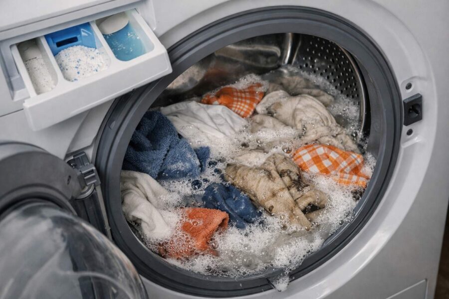 Viena veļas mazgājamās mašīnas poga, par kuru nezina 90% mājsaimnieču — veļa kā ķīmiskajā tīrīta
