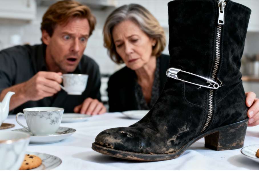 Mana vedekla Zane nolika uz galda netīru zābaku ar piespraudi – jautājumi par finansēm no tas dienas dzīvoklī pazuda