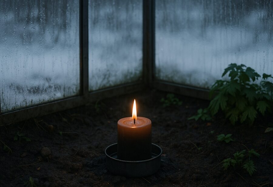 Omīte man iemācīja ziemā turēt iedegtu sveci siltumnīcā: atklāšu kāpēc un ko tas dos