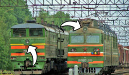 Kāpēc dīzeļlokomotīvēm prožektors atrodas pa vidu, bet elektrolokomotīvēm — kabīnes augšpusē