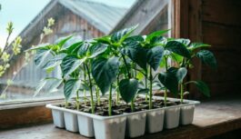 Viena ēdamkarote pie saknēm marta beigās, un manas paša audzētās stādu rindas stāv kā siena pat bez fitolampām