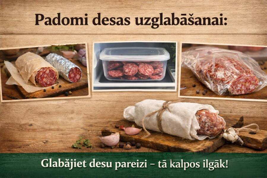 Noderīgi padomi kā pareizi uzglabāt desu, lai tā nesabojātos un ilgāk uzglabātos