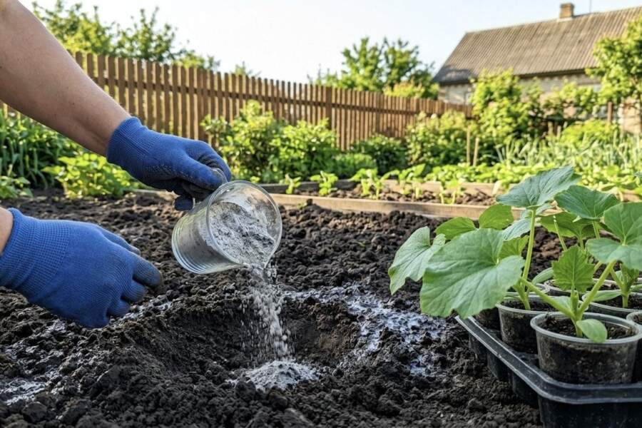 Pievienoju tikai 1 glāzi parasta atlikuma kabaču bedrītē: augļi aug nepārtraukti un nepūst pat pēc lietavām